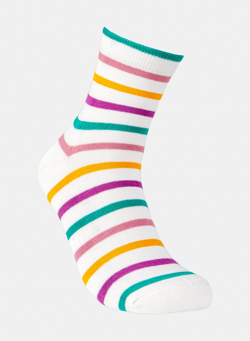 Odds Women's Pack of 3 Half Terry High L-Shape Patterned Socks - Image 3